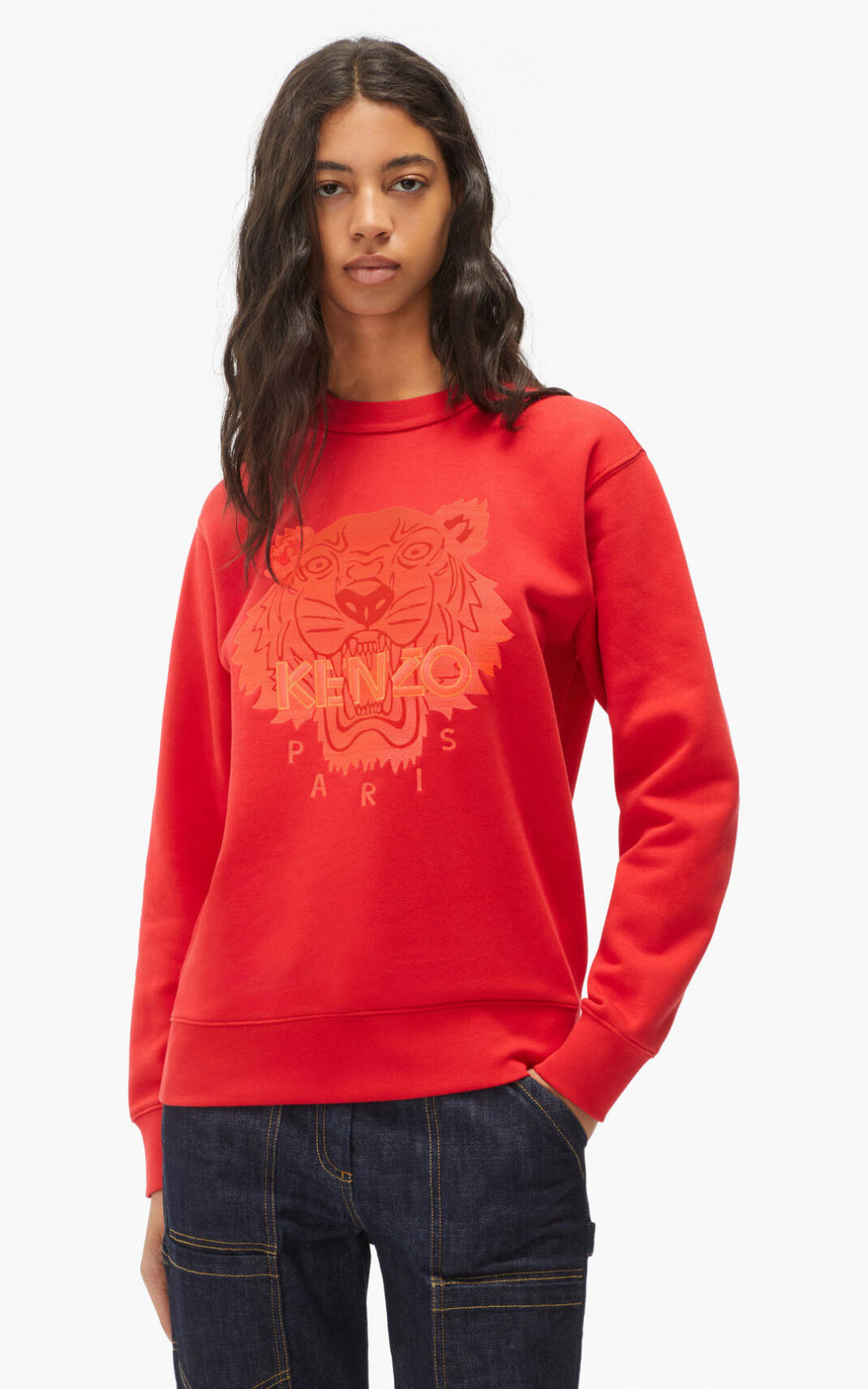 Kenzo Tiger Sudadera Mujer Rojas | 2615089-GJ